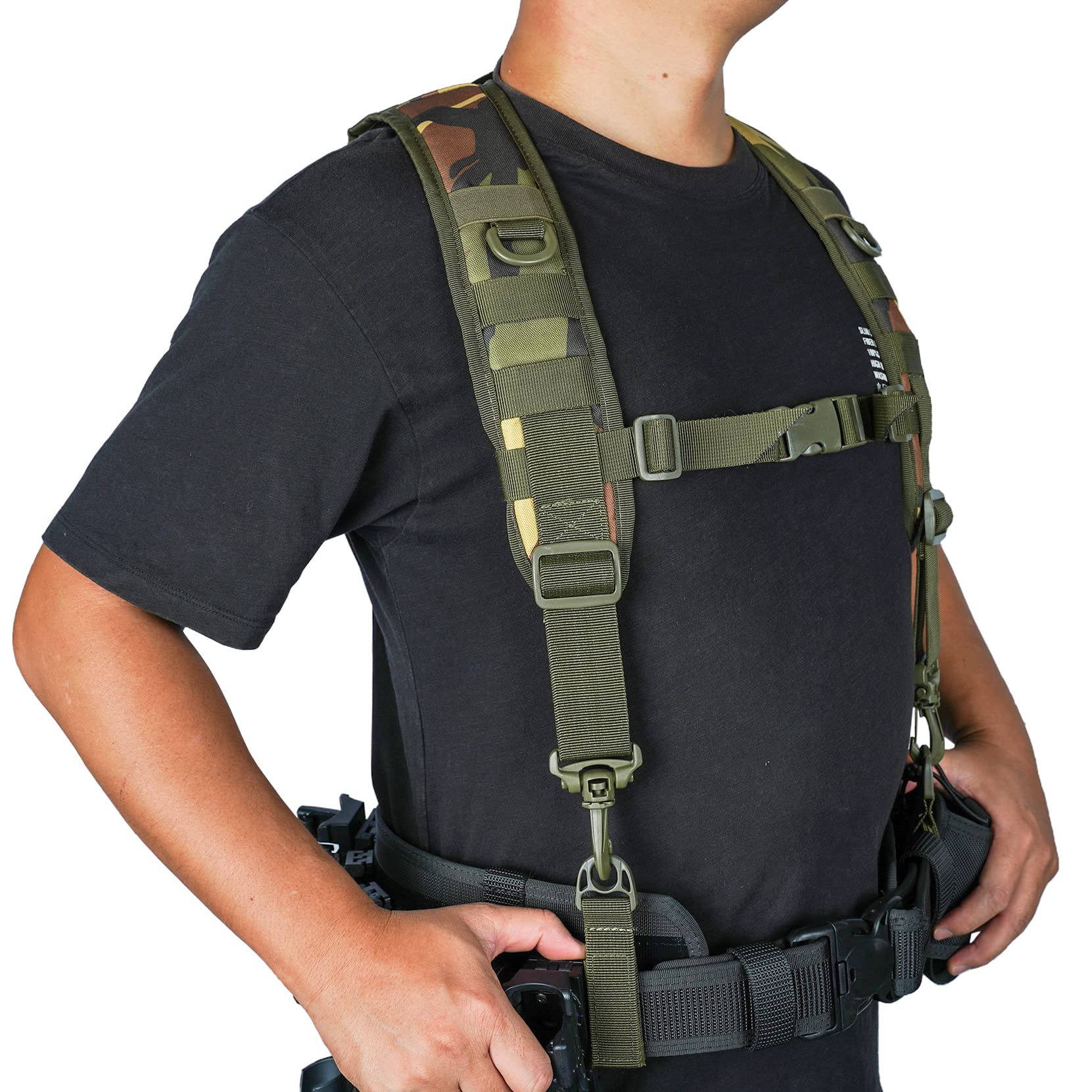 MELOTOUGH Tactical Suspenders for Duty Belt, Breathable Padded